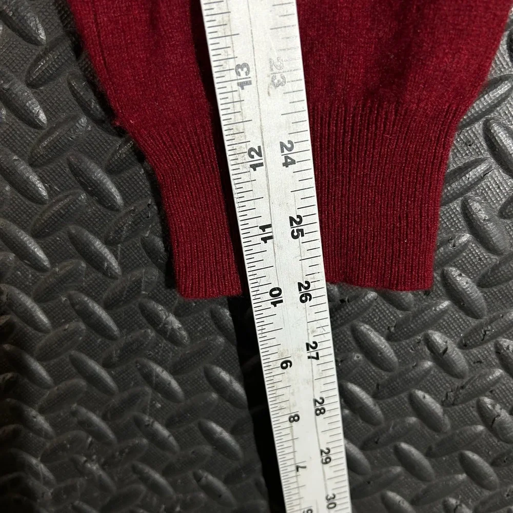 Apt.9‎ Red V-Neck Long Sleeve Pullover Cashmere Sweater Men's Size XL
